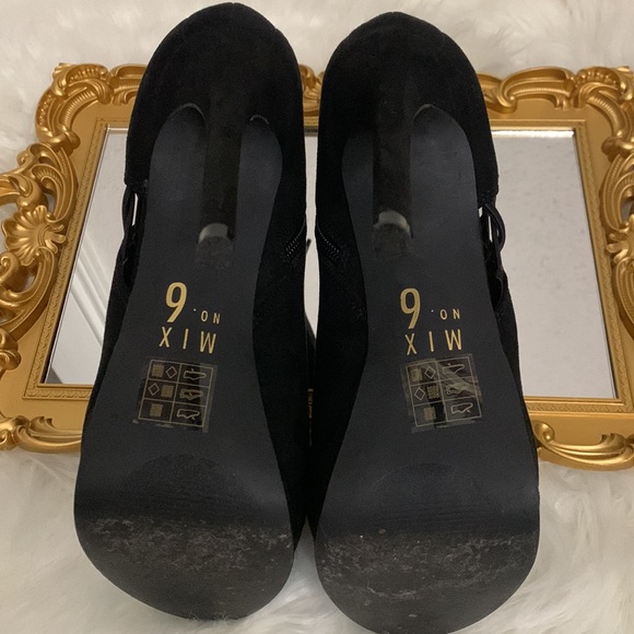 Mix No 6 - Black Suede Boot - 5 inch heel - Open Toe - Picture 6 of 9